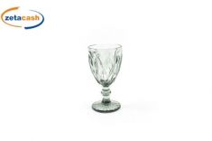 BICCHIERE IN VETRO A CALICE IN PASTA JEWEL FUME 6 PEZZI