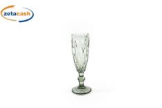 BICCHIERE IN VETRO FLUTE COLORATO IN PASTA FUME 6 PEZZI