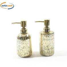 DISPENSER IN VETRO ORO CON DOSATORE