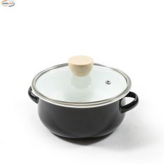 CASSERUOLA PATRIZIA 2 MANICI ACCIAIO D18 ANTIAD INDUZ COP NERA