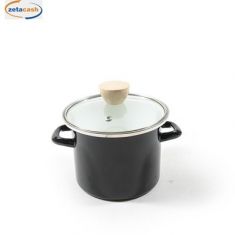 PENTOLA PATRIZIA 2 MANICI ACCIAIO D16 ANTIAD INDUZ COP NERA