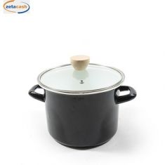 PENTOLA PATRIZIA 2 MANICI ACCIAIO D20 NERA ANTIAD INDUZ COP