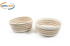 CESTO IN CORDA BIANCO NATURALE DIAMETRO 27 CM