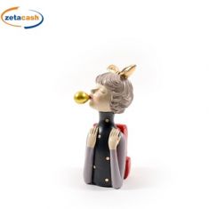 STATUA IN RESINA AMELIE CON ZAINETTO E CICUCCIO 11 X 10 CM