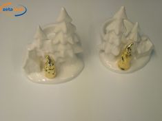 PORTA TEA LIGHT PORCELLANA CON ALBERO COLOR ORO CM. 9X8,5XH.11