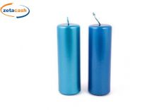 CANDELA PILLAR BLU H 15 CM DIAM 5 CM