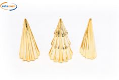 ALBERELLO IN PORCELLANA COLOR ORO 3,5X3,5XH. 8 CM.