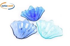 CIOTOLA VETRO OSTRICA 26X20CM COL ASS