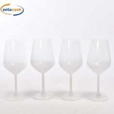 CALICE IN VETRO ICONIC BIANCO OPACO 4 PEZZI 490 CC