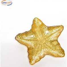 CENTROTAVOLA VETRO STELLA MARINA 30CM ORO