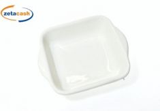 PIROFILA RIGATA BIANCA QUADRATA CON MANICI 17 X 15 X 5 CM