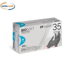 GUANTI 100 PZ DA ESAMINAZIONE MONOUSO NITRILE NERO TG XL