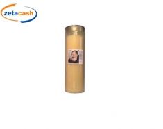 LUMINO LITURGICO GIALLO/ROSSO DIAM 7 X H24 CM