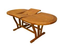 TAVOLO ACACIA OVALE DOUBLE H 74 CM X 150-200 CM