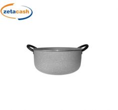 CASSERUOLA ANTIADERENTE EFFETTO PIETRA CON DUE MANICI CM 20