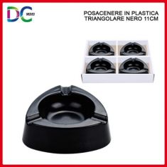 POSACENERE IN PLASTICA TRIANGOLARE NERO