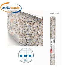 CARTA ADESIVA IN PVC CON STAMPA PIETRE CM 45X2 MT