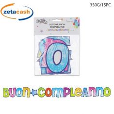 FESTONE BUON COMPLEANNO 15 PEZZI 2 MT