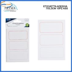 ETTICHETTA ADESIVA CON BORDO 10 FOGLI DA 3 ETTICHETTE