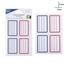 ETICHETTA ADESIVA 10 PEZZI RETTANGOLARI CON RIGHE 5 X 3 CM