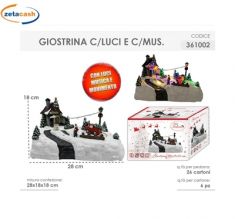 GIOSTINA NATALIZIA NEGOZIO ALBERI LUCI MUSICA