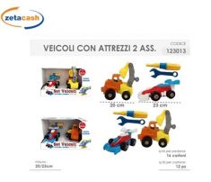 SET 4 PEZZI VEICOLI CAMION MONTA,SMONTA,ASSEMBLA