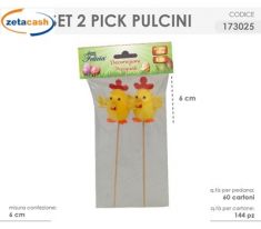 SET 2 PICK PULCINI 6 CM POLISTIROLO
