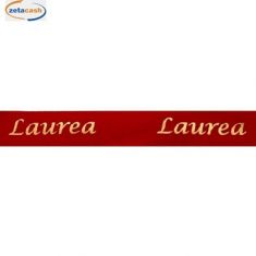 NASTRO LAUREA ROSSO SCRITTA DORATA 10MMX25MT