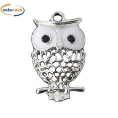 CIONDOLO IN METALLO GUFO 12 PEZZI