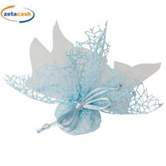 TULLE RETE CELESTE CON TIRANTI 10 PEZZI