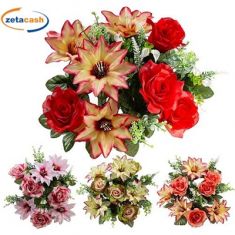 MAZZO GRANDE ROSE CLEMATIDI H53CM ASS