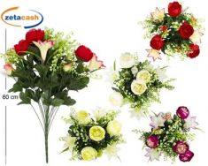 MAZZO XL 21 PEONIE BOCCIOLI ROSE E GIGLIO H64 ASS