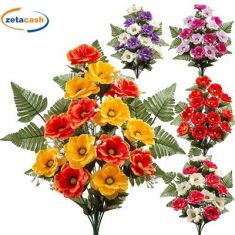 MAZZO FRONTALE ANEMONI H54CM ASS