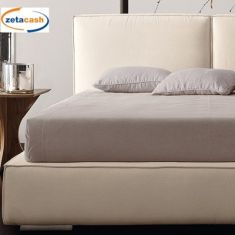 LENZUOLA IN COTONE MATRIMONIALE PERLIER COLORE TORTORA