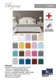 COMPLETO LETTO CON FEDERE GRIGIO IN COTONE 2 PIAZZE