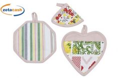 SET 3 PRESINE A CUORE TONDA OTTAGONALE COTONE