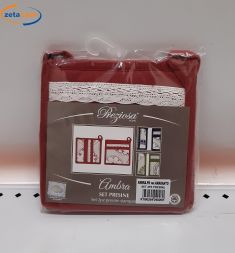 PRESINE 2 PZ STAMPATE CM 18X18 COTONE AMARANTO