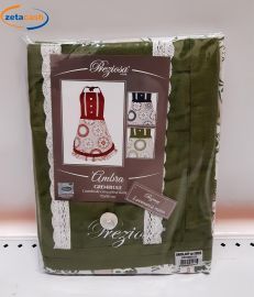 GREMBIULE CON PATTINA STAMPATO CM 70X90 VERDE