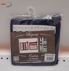 PRESINE 2 PZ STAMPATE CM 18X18 COTONE BLU