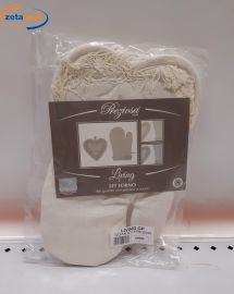 GUANTO FORNO CM18X27 + PRESINA A CUORE CM18X18 PANNA