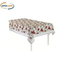 TOVAGLIA 6 POSTI PANAMA MELOGRANO POIS FRILL 140X180 CM