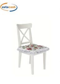 COPPIA COPRISEDIA STAMPA MELOGRANI BORDO POIS FRILL 40X40 CM