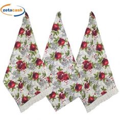 SET 3 STROFINACCI STAMPA MELOGRANO POIS FRILL 50X70 CM