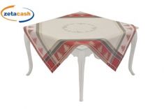 CENTROTAVOLA JACQUARD PIAZZATA CON DISEGNO LUREX CM 85 X 85