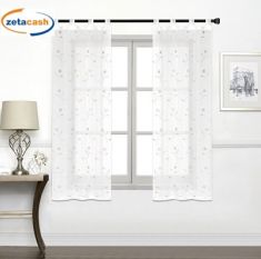 COPPIA TENDINE RICAMATE LINEA TRAMONTO CM 60X240 ASS