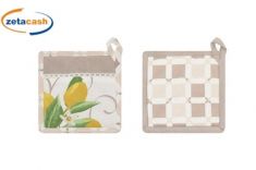 SET 2 PRESINE 18X18 CM STAMPATE 100% COTONE NATURALE