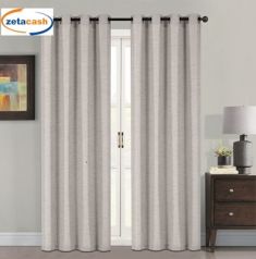 TENDA COPRENTE EFFETTO LINO COL PERLA CM 140X290