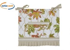 COPRIFORNO COTONE FRILL TINTA UNITA STAMPA FOGLIAME 50X40 CM