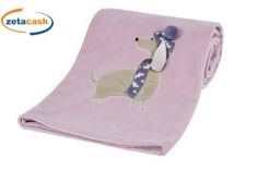 COPERTA PILE PUNTO MILANO RICAMO BASSOTTO 130X160 ASS