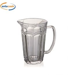 BROCCA IN VETRO TRASPARENTE CON LAVORAZIONE IN RILIEVO